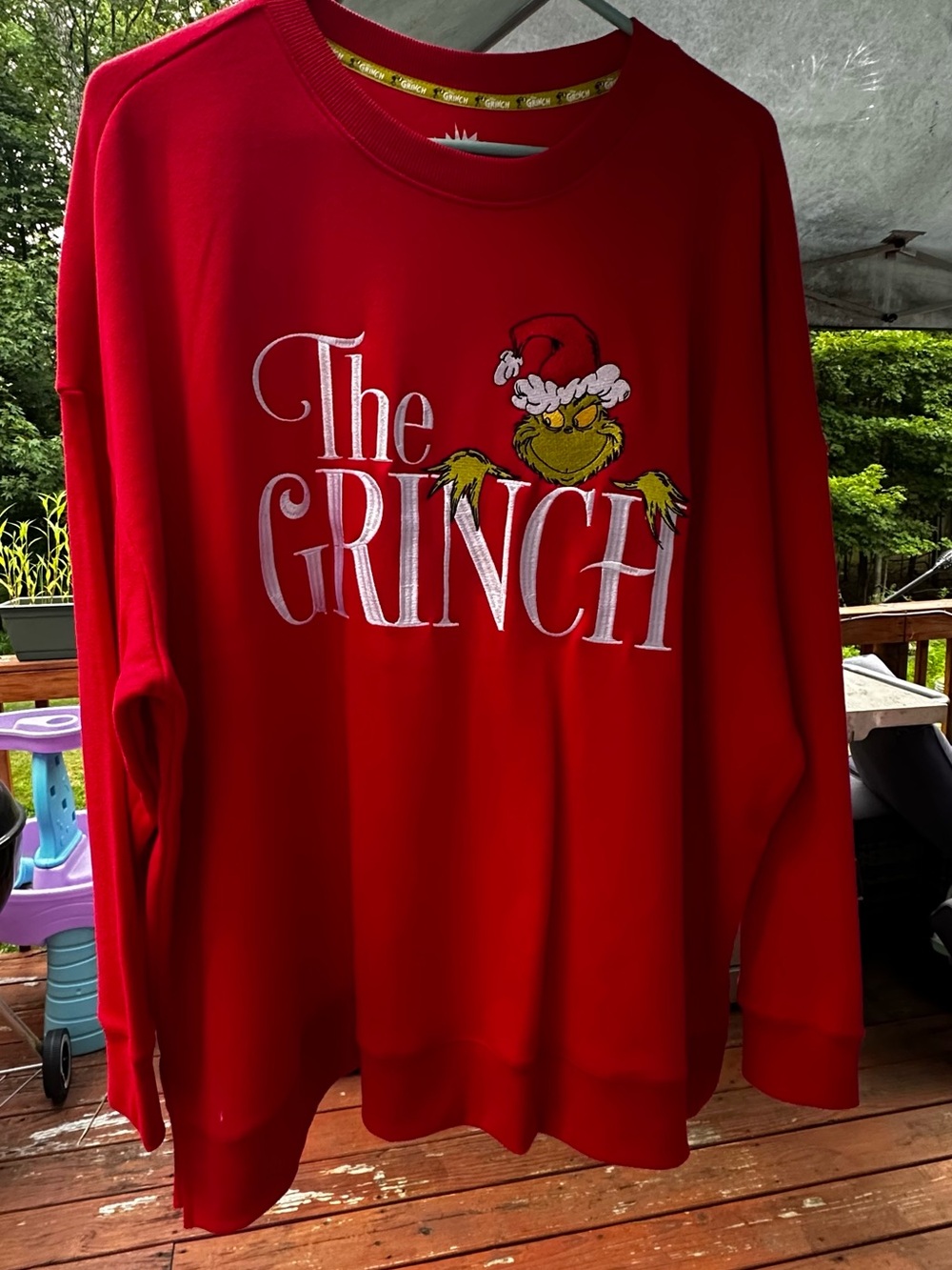 Hybrid Apparel Red The Grinch Graphic Sweatshirt